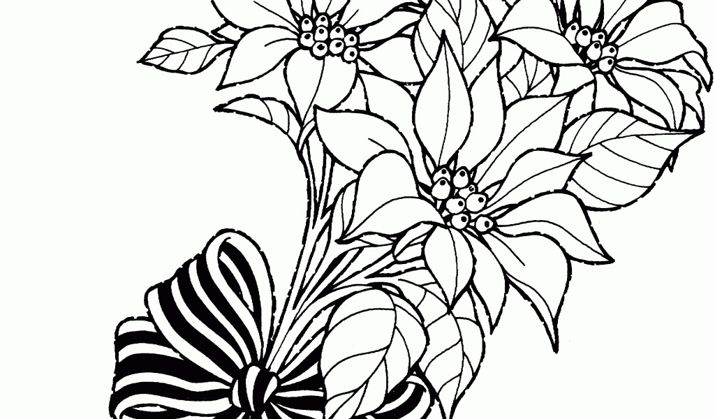1024x600 Printable Bunch Of Flowers Drawing Zaofztwe Painting