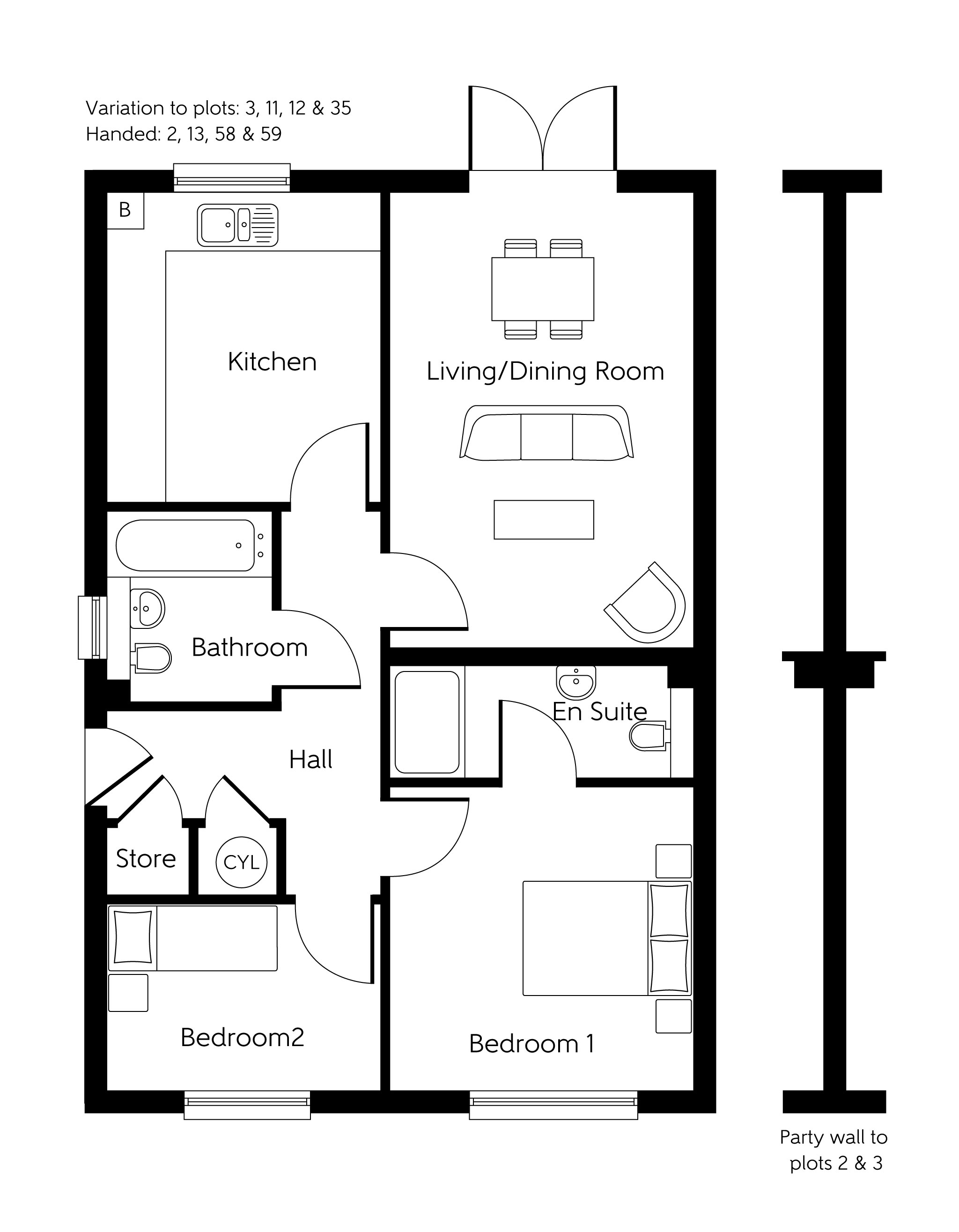 2048x2631 New Bungalow Home In Thorpe Le Soken, Essex From Bellway Homes