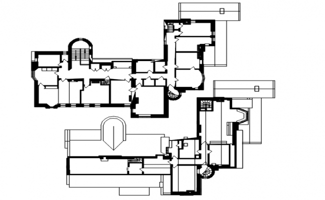 650x400 autocad drawing of residential bungalow