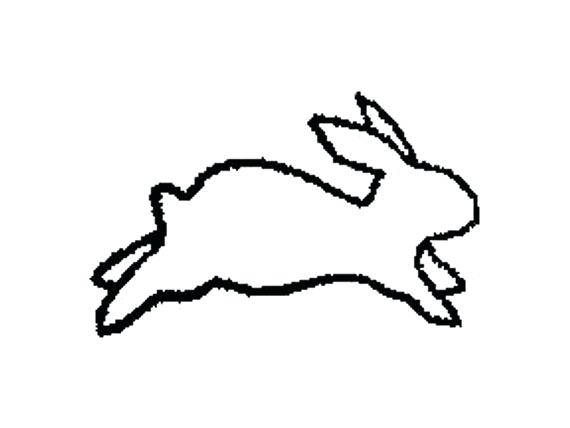 570x428 bunny rabbit outline bunny rabbit drawing in color download bunny