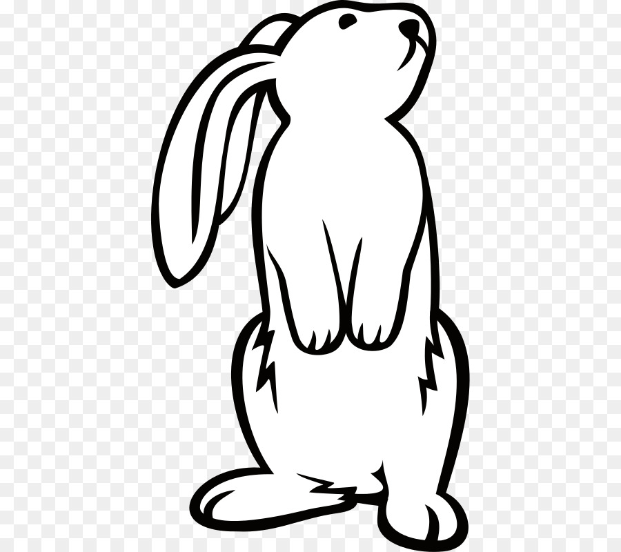 900x800 Bunny Drawing Black And White For Free Download