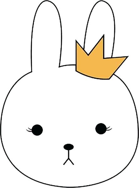 443x600 Bunny Drawing Bunny Outline Drawing Vector