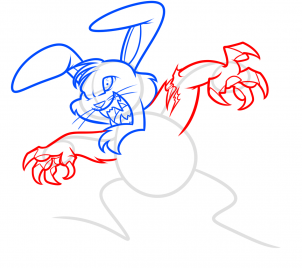 302x268 Happy Easter Scary Bunny Drawing Tutorial, Step