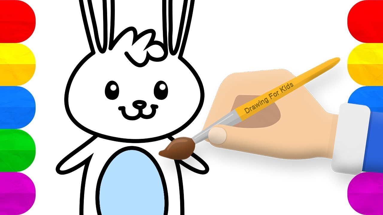 1280x720 How To Draw Bunny Drawing And Coloring For Kids