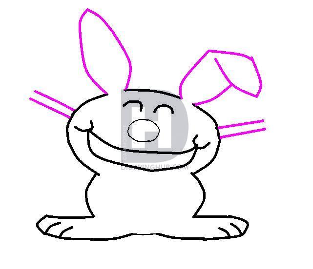 641x552 How To Draw Happy Bunny, Step