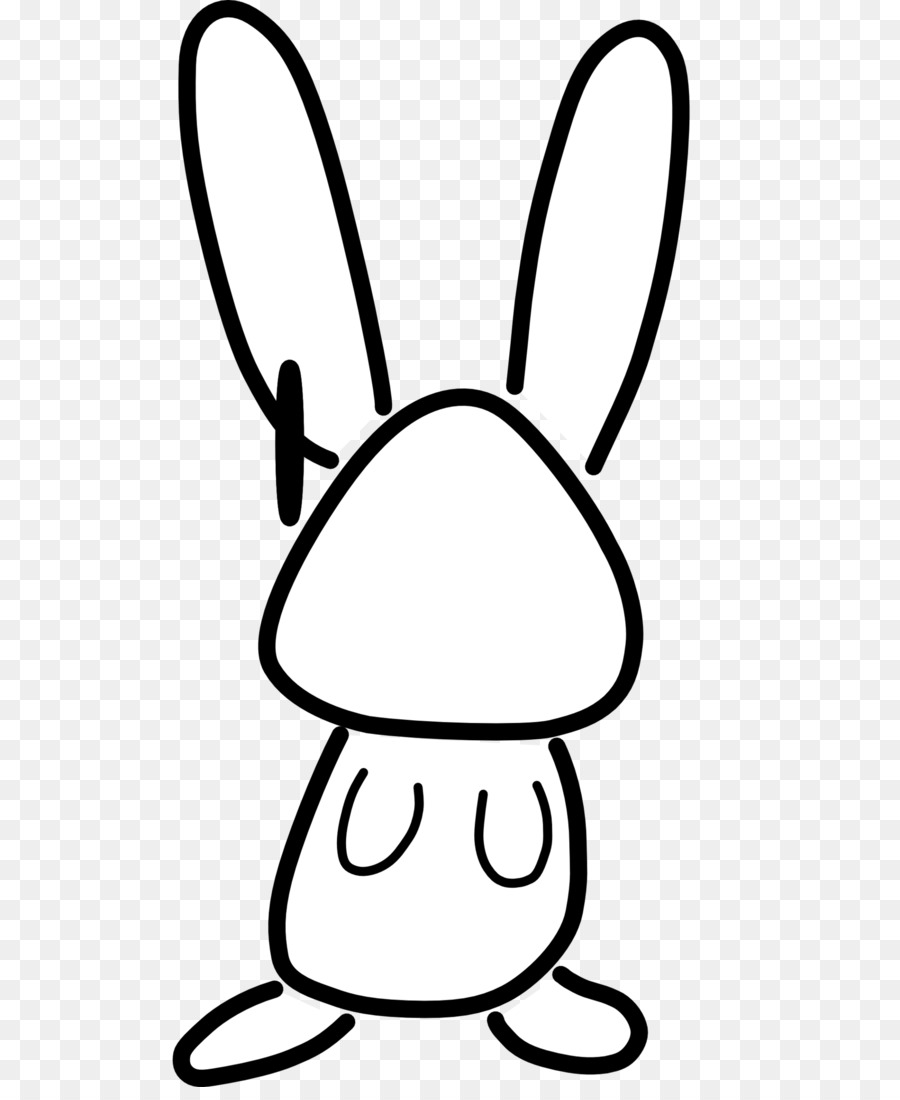 900x1100 Rabbit, Drawing, White, Transparent Png Image Clipart Free Download