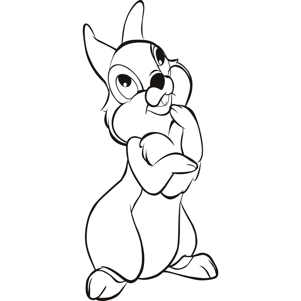 1200x1200 Bunny Drawing Clipart Step