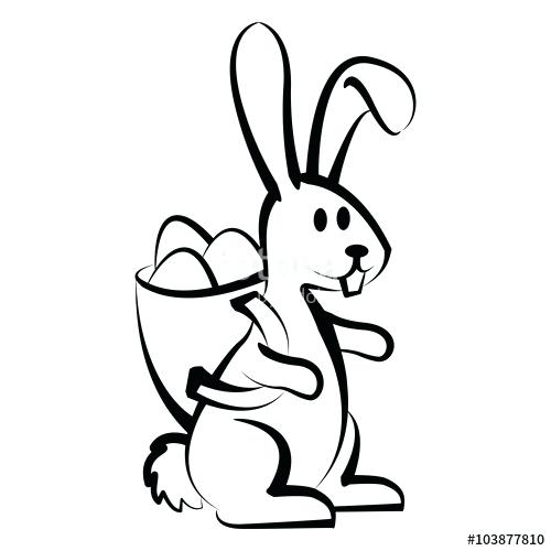 500x500 bunny rabbit outline bunny rabbit drawing in color download bunny