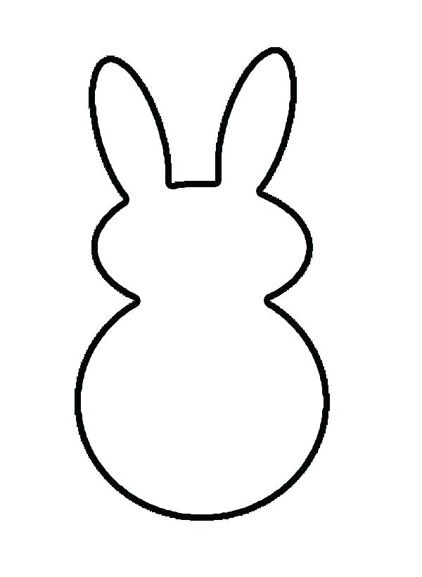 600x820 Bunny Rabbit Outline Draw Your Bunny Rabbits Ears Feet And Tail