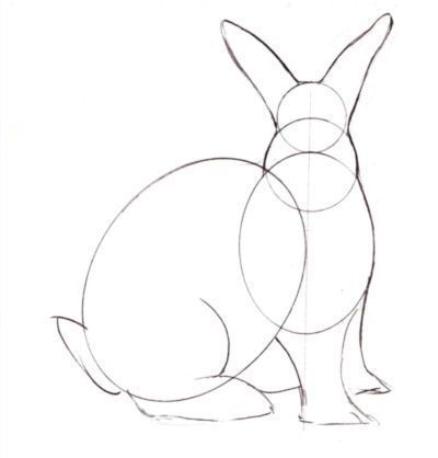 400x418 Draw Your Bunny Rabbits Ears, Feet And Tail Draw Animals