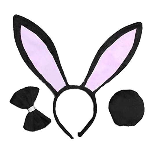 522x522 Sq Woman Girls Rabbit Bunny Ears Headband Tail Bow Tie
