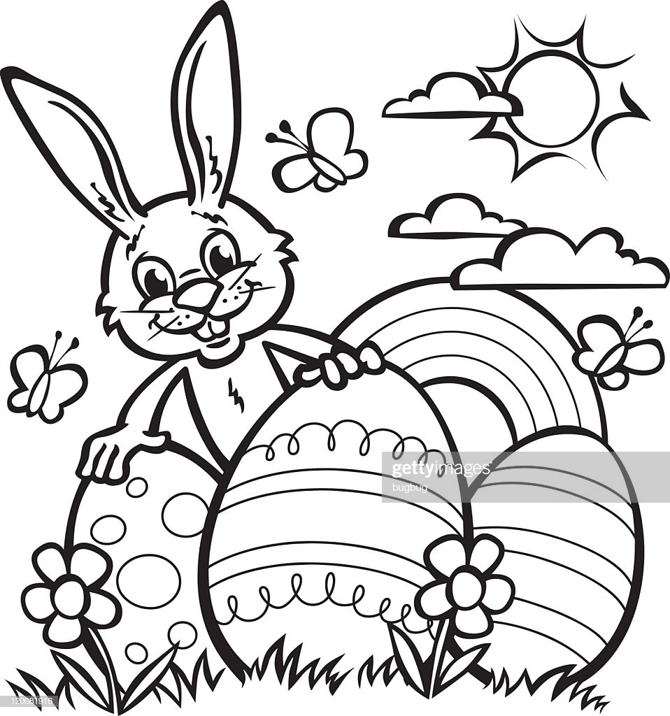 958x1024 Huge Collection Of 'easter Bunny Line Drawing' Download More Than