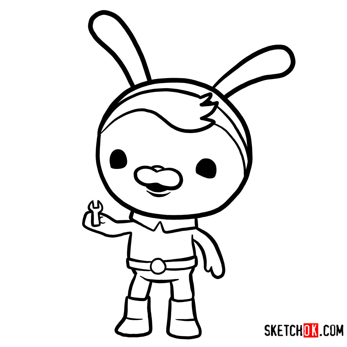 1200x1200 How To Draw Tweak Bunny Octonauts