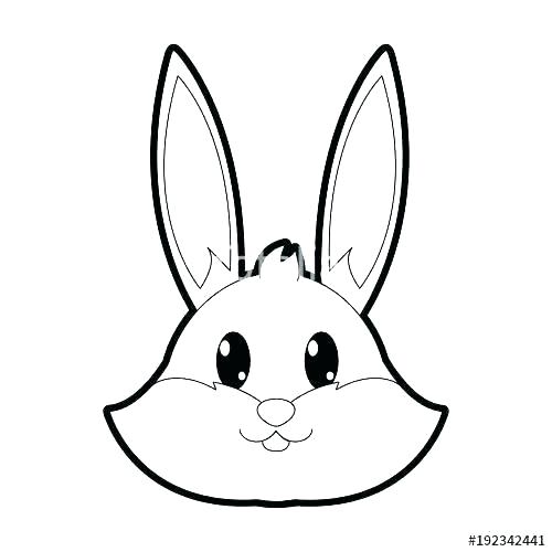 500x500 Bunny Outline Printable Drawings For Drawing Bunny Outline