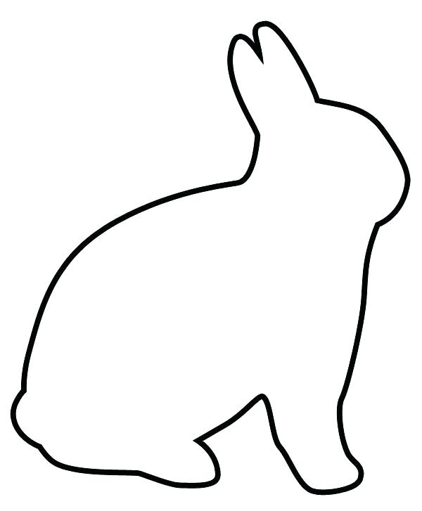 600x727 Bunny Outline Printable Rabbit Template For Craft Silhouette