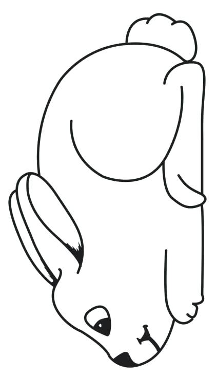 421x732 Outline Of Bunny Image Outline Bunny Tattoo