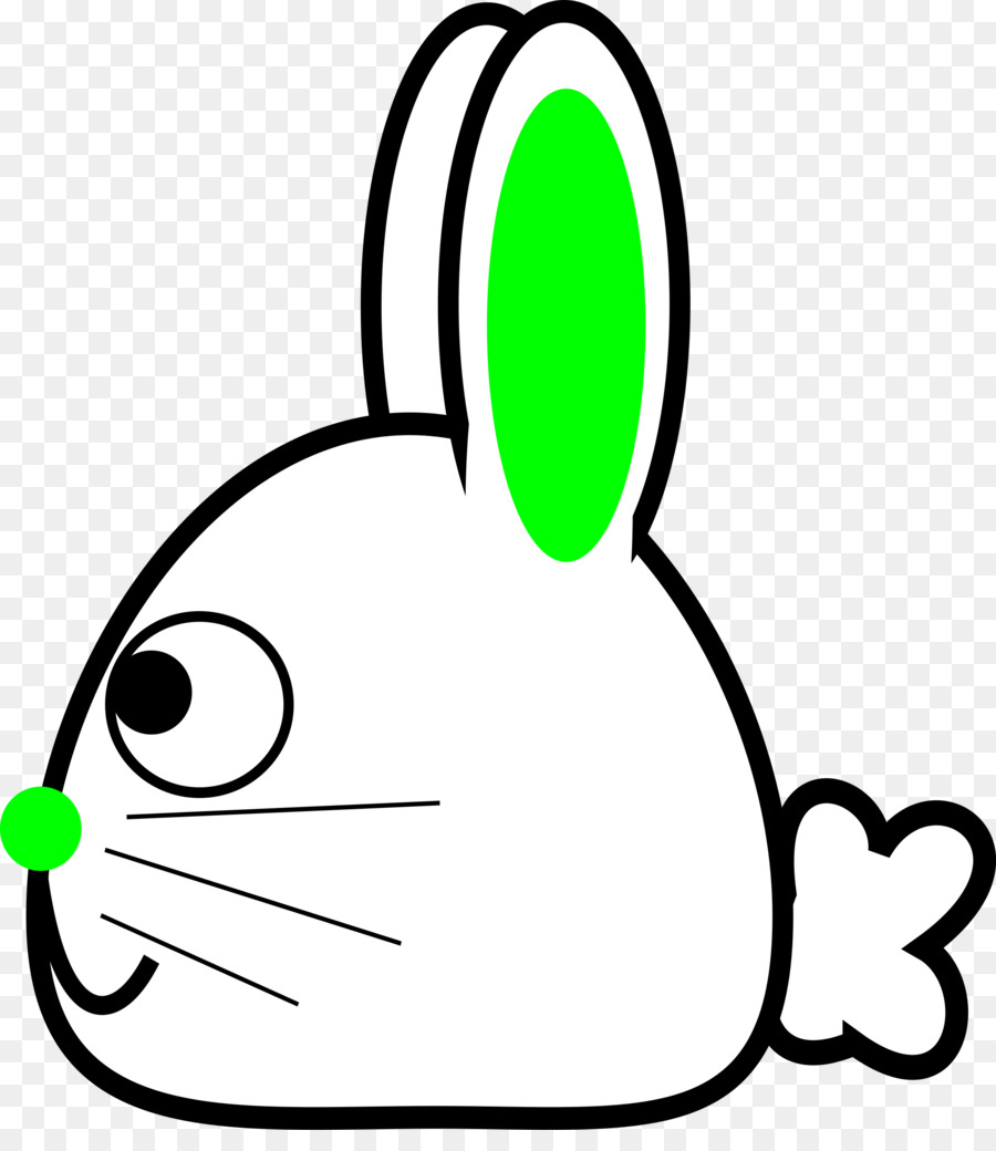 900x1040 Rabbit, Drawing, Green, Transparent Png Image Clipart Free Download