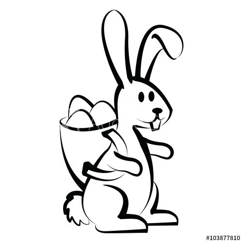 500x500 Bunny Rabbit Outline