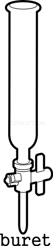 174x800 Laboratory Buret Icon In Outline Style Stock Vector Colourbox