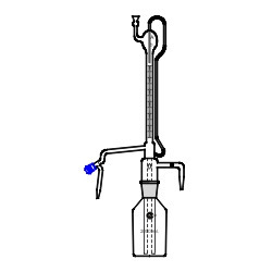 250x250 burette automatic zero class b, volumetric glassware marine