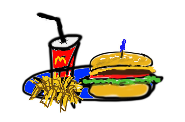 640x425 Burger And Fries Like The Snowman, I Just Started Drawing