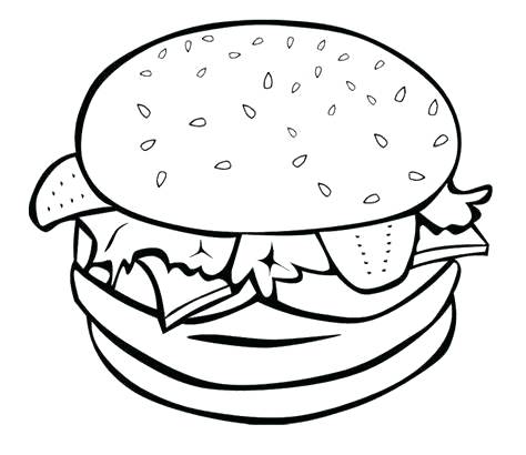 474x410 Hamburger Coloring Pages