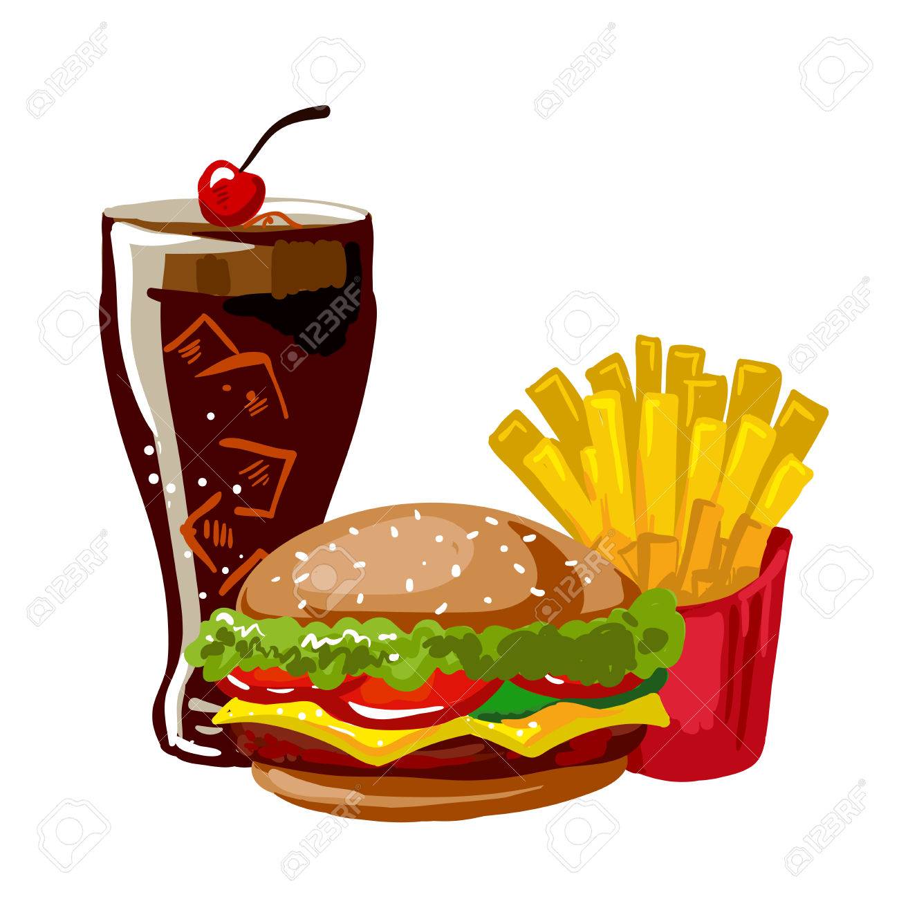 1300x1300 Huge Collection Of 'hamburger And Fries Clipart' Download More