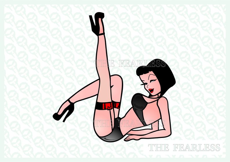 794x559 burlesque girl clipart vectors various formats etsy
