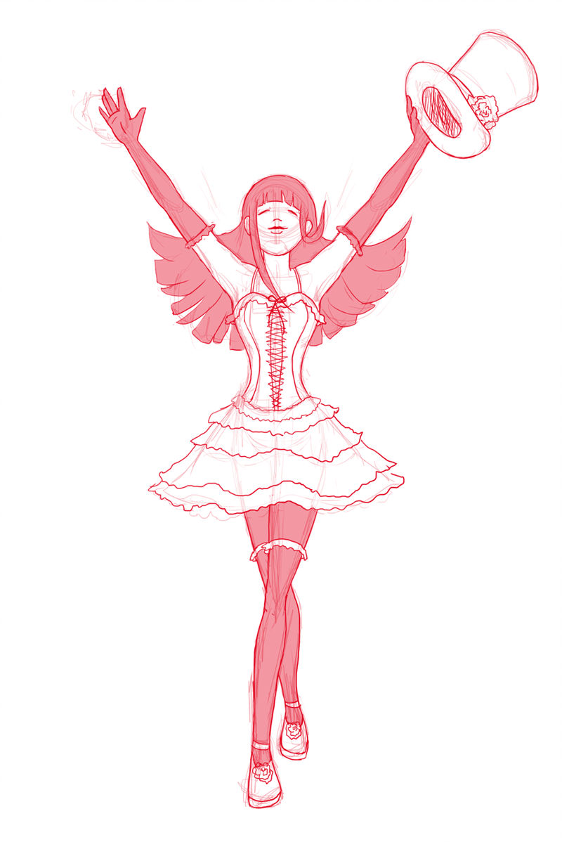 800x1198 burlesque blossom sketch