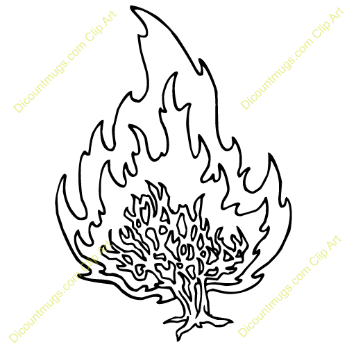 500x500 Burning Bush Clipart Clipart Portal