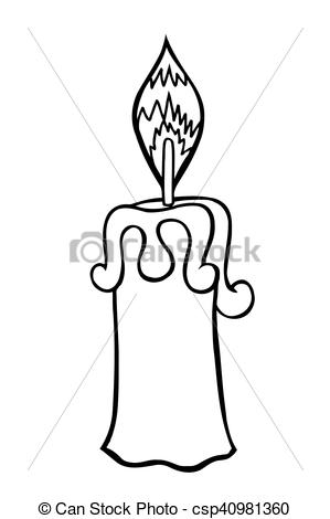 299x470 Vector Sketch Candle Process Of Candle Burning Vector