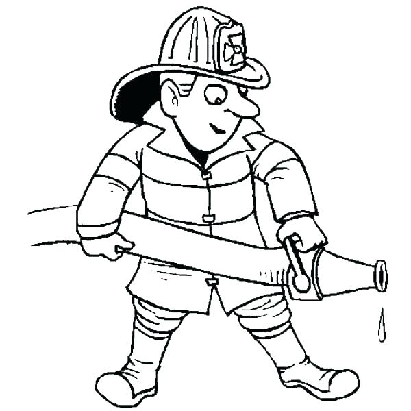600x600 Firemen Drawing Free Download