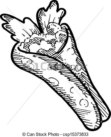 382x470 Hand Drawn Burrito