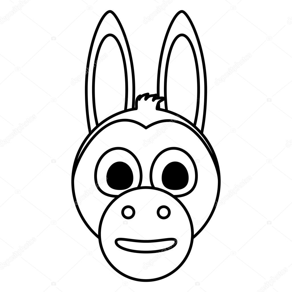 1024x1024 Donkey Drawing Face For Free Download