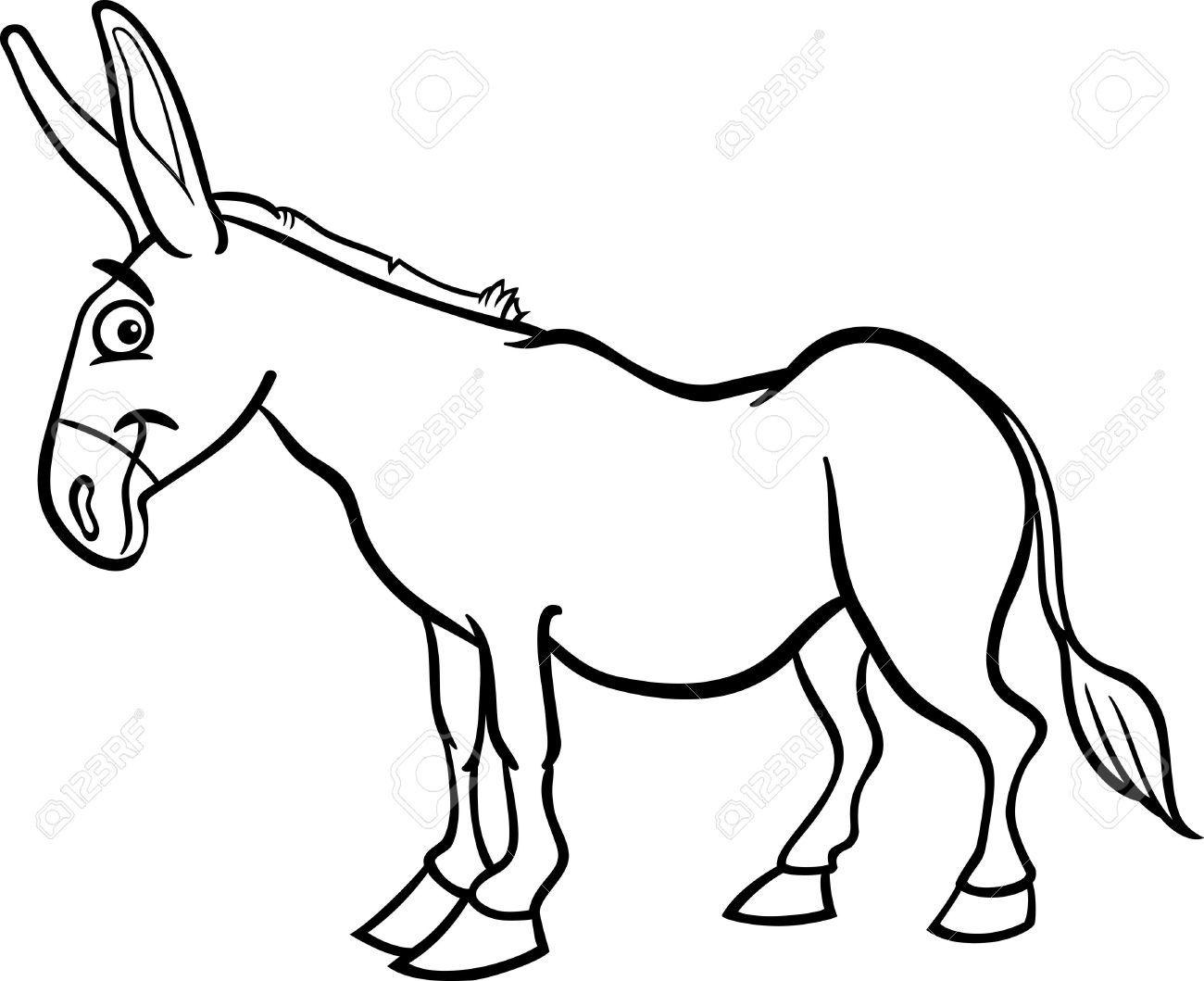 1300x1059 Donkey Drawing For Free Download