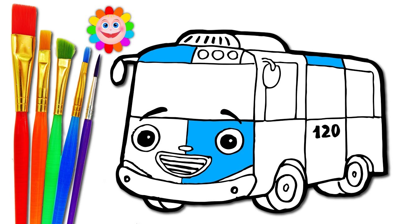 1280x720 Drawing City Bus Coloring Pages