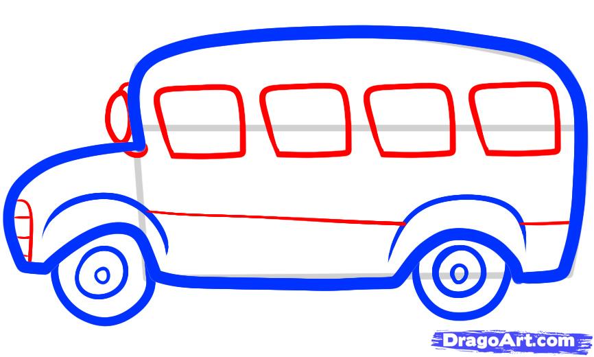866x520 Best Photos Of Simple School Bus Drawing