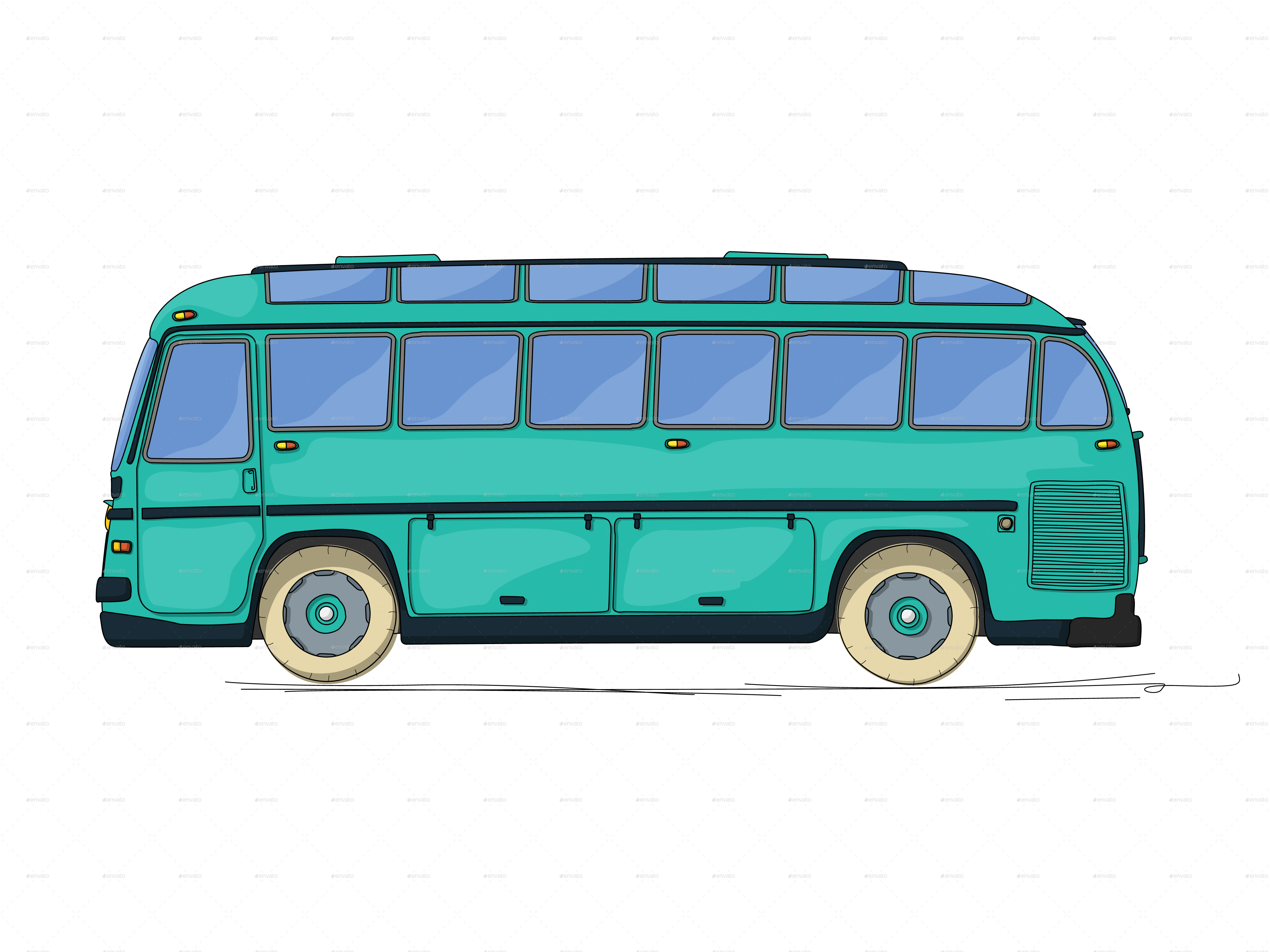 5000x3750 Bus Cartoon