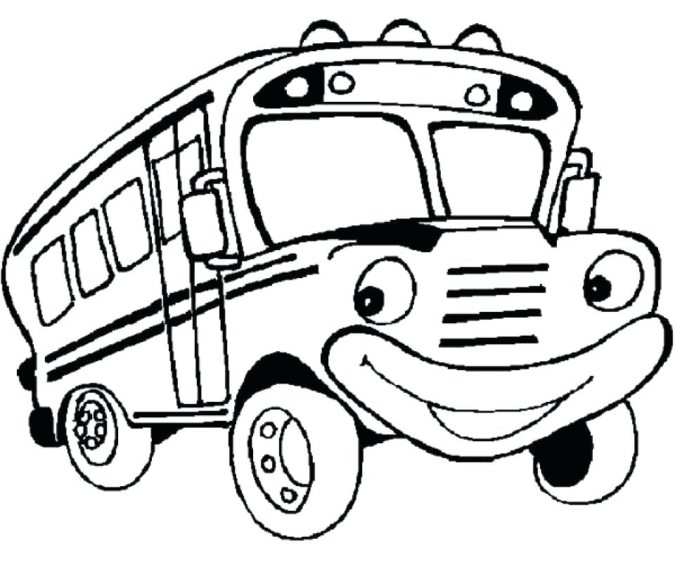 960x800 Cartoon Bus Coloring Pages
