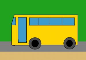 300x210 How To Draw A School Bus Step