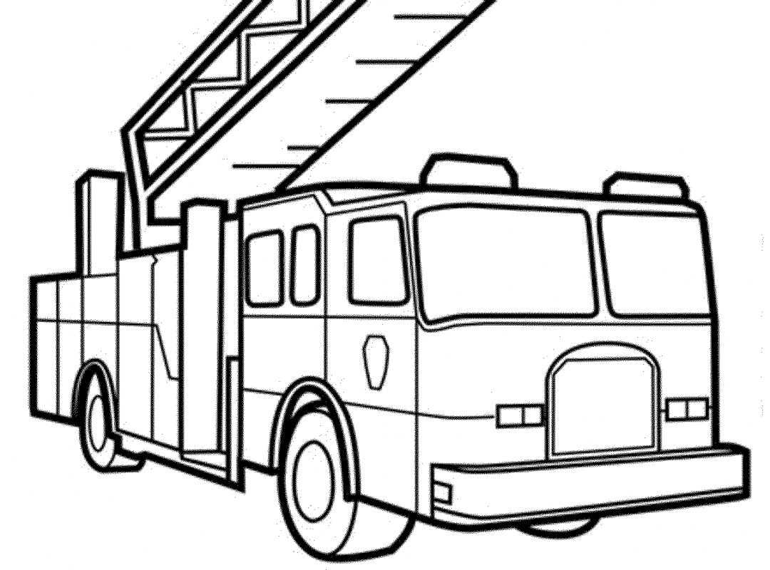 1080x800 Huge Collection Of 'fire Truck Line Drawing' Download More Than