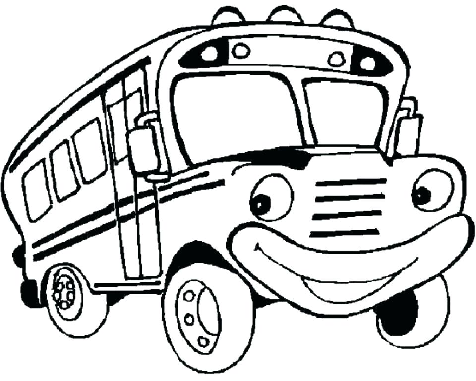 960x768 Picture Of Bus For Colouring