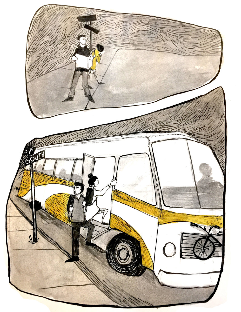 Bus Stop Drawing | Free download on ClipArtMag