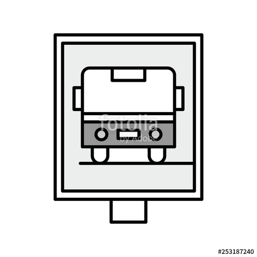 500x500 Vector Bus Stop Icon Stock Image And Royalty Free Vector