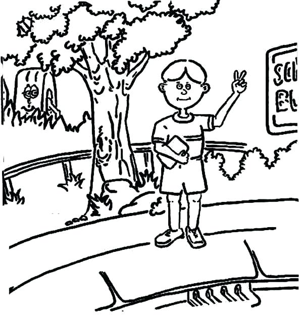 600x636 Bus Stop Coloring