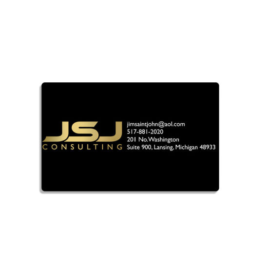 550x550 China Luxury Brush Pvc Card Metal Wire Drawing Effect Business