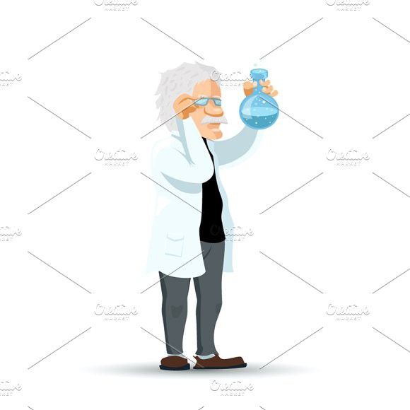 580x580 Cute Cartoon Scientist Character Doctor Cartoon