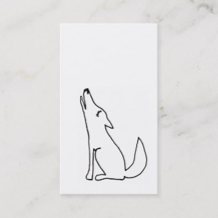 307x307 Wolf Drawing Business Cards Zazzle