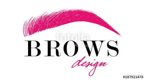 500x278 Brows Design Logo Business Card Template Beautiful Pink Hand