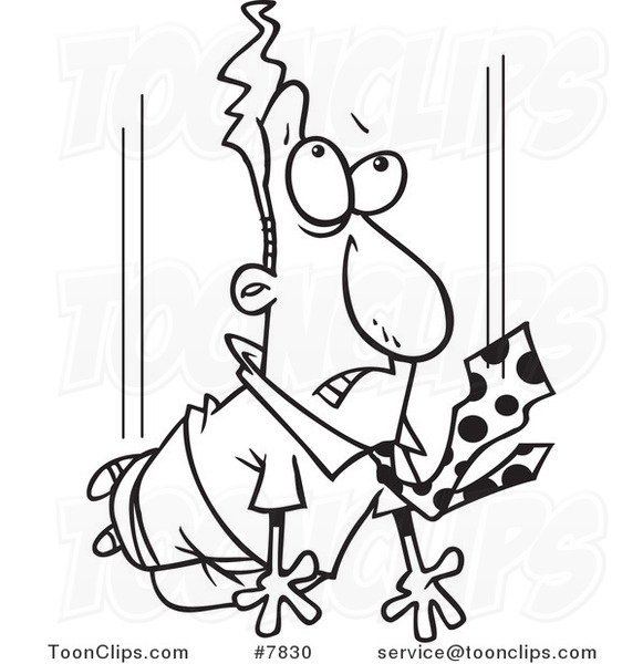 581x600 Cartoon Black And White Line Drawing Of A Free Falling Business